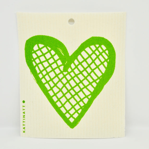 Heart Outline Lattice Dishcloth