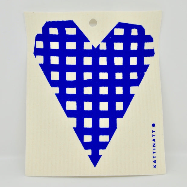 Hearts Checkered Dishcloth