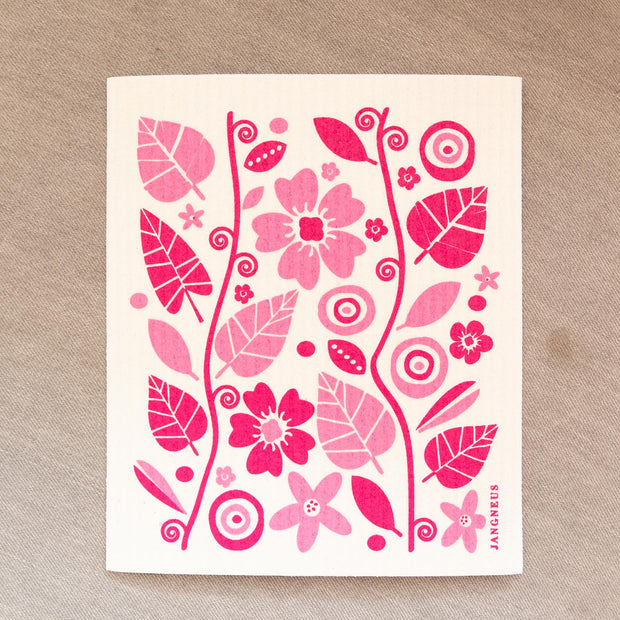 Pink Flower Dishcloth
